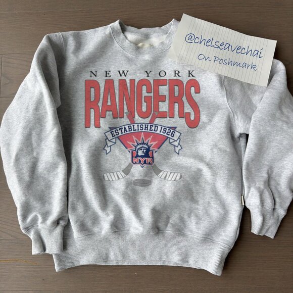 Vintage New York Rangers Hockey Sweatshirt Retro 90s NHL 1926 Rangers Shirt Tee - Picture 1 of 2